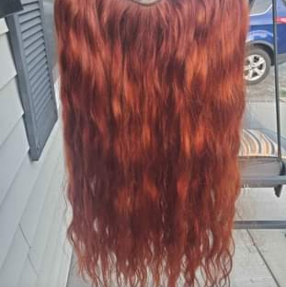 Hidden crown halo hair extension 18 inches